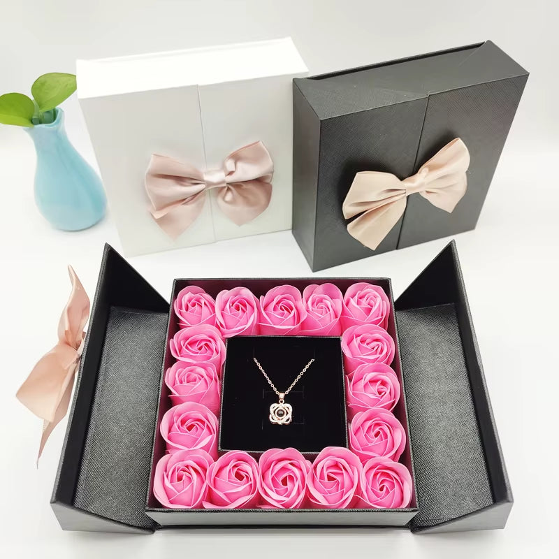 Artificial Rose Flower Box for Girlfriend Mothers Day Couple Wedding Valentines Day Party Christmas Gifts